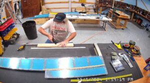 EA: Page 9-15,18. Attach Trim Tab Hinge, Insert Trailing Edge Wedge (Page 9-14)
