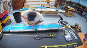 EA: Page 9-15,18. Attach Trim Tab Hinge, Insert Trailing Edge Wedge (Page 9-14)