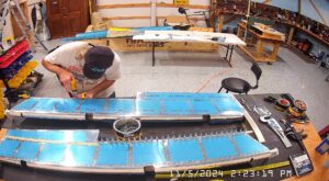 EA: Page 9-15,18. Attach Trim Tab Hinge, Insert Trailing Edge Wedge (Page 9-14)