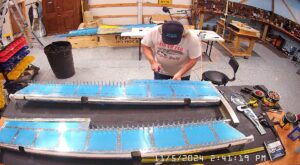 EA: Page 9-15,18. Attach Trim Tab Hinge, Insert Trailing Edge Wedge (Page 9-14)