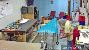 TC: Page 10-7 Step 7. Match drill #40 the right skin and the F-1047C, D & E Stiffeners.