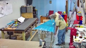 TC: Page 10-7 Step 7. Match drill #40 the right skin and the F-1047C, D & E Stiffeners.