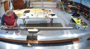 Completing the Zenith 750 SD trim tab assembly.