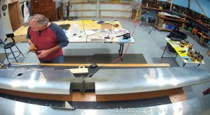 Completing the Zenith 750 SD trim tab assembly.