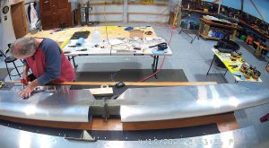 Completing the Zenith 750 SD trim tab assembly.