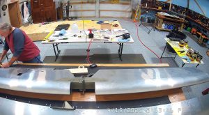 Completing the Zenith 750 SD trim tab assembly.