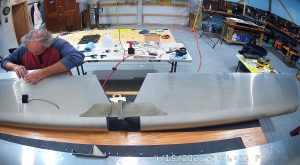 Completing the Zenith 750 SD trim tab assembly.