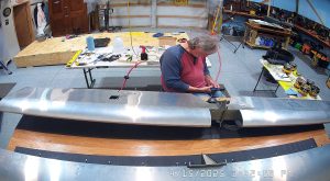 Completing the Zenith 750 SD trim tab assembly.