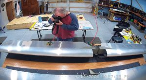 Completing the Zenith 750 SD trim tab assembly.