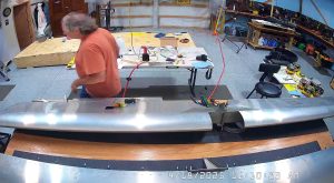 Final assembly of the trim tab servo into the elevator.
