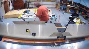Final assembly of the trim tab servo into the elevator.