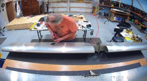 Final assembly of the trim tab servo into the elevator.