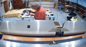 Final assembly of the trim tab servo into the elevator.