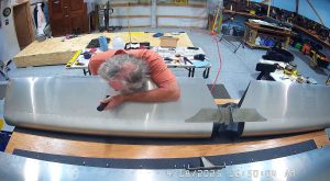 Final assembly of the trim tab servo into the elevator.