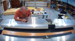 Final assembly of the trim tab servo into the elevator.