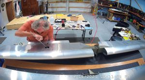 Final assembly of the trim tab servo into the elevator.