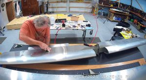 Final assembly of the trim tab servo into the elevator.