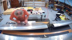 Final assembly of the trim tab servo into the elevator.