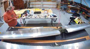 Final assembly of the trim tab servo into the elevator.
