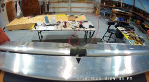 Final assembly of the 750 SD elevator to the horizontal stabilizer