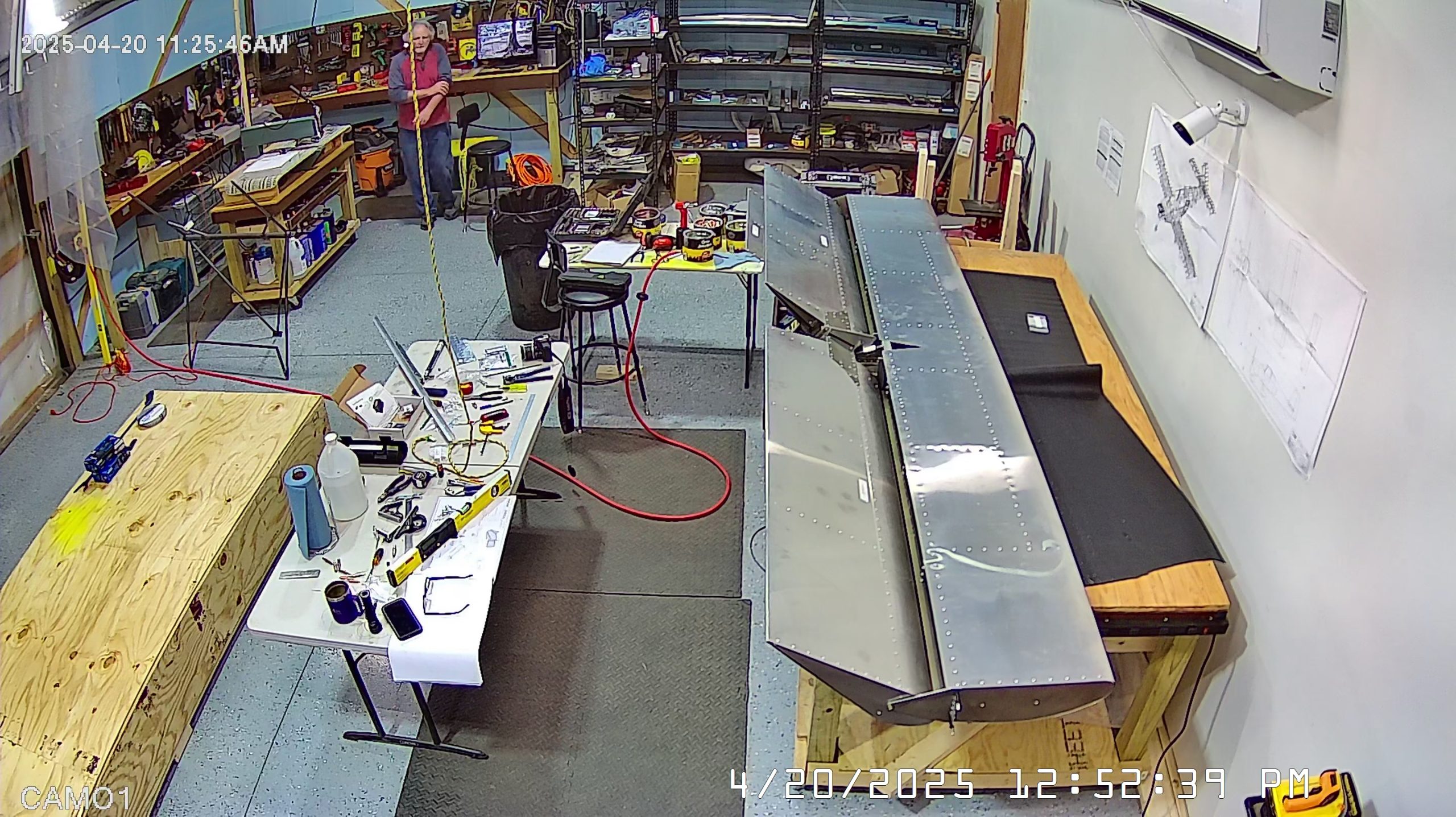 Elevator and horizontal stabilizer assembled
