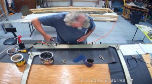 Assembling the top channel of the 750 SD fuselage and rear wing attach brackets
