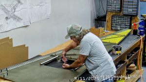 Completing bottom skin A4 rivetting