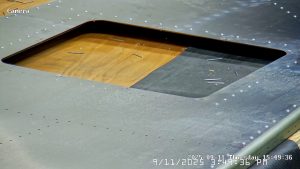 Attaching the access panel nutplates with flush rivets