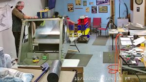 Zenith 750 SD FR-09 riveting the top skin to the channels & rear wing attachment frame.