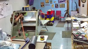 Zenith 750 SD FR-09 riveting the top skin to the channels & rear wing attachment frame.