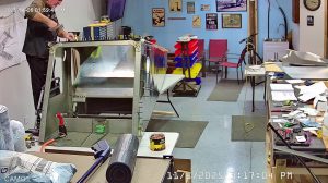 Zenith 750 SD FR-09 riveting the top skin to the channels & rear wing attachment frame.