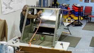 Zenith 750 SD FR-09 riveting cockpit harness mount channels