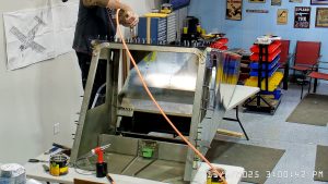 Zenith 750 SD FR-09 riveting the top skin to the channels & rear wing attachment frame.