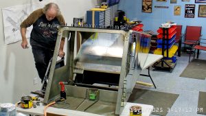 Zenith 750 SD FR-09 riveting the top skin to the channels & rear wing attachment frame.