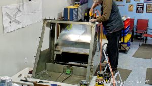 Zenith 750 SD FR-09 riveting the top skin to the channels & rear wing attachment frame.