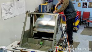 Zenith 750 SD FR-09 riveting the top skin to the channels & rear wing attachment frame.