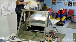 Zenith 750 SD FR-09 riveting the top skin to the channels & rear wing attachment frame.