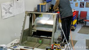 Zenith 750 SD FR-09 riveting the top skin to the channels & rear wing attachment frame.