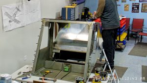 Zenith 750 SD FR-09 riveting the top skin to the channels & rear wing attachment frame.