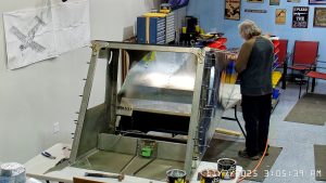 Installing A4 rivets to hold side skins to 750 SD top skin longerons