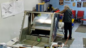 Installing A4 rivets to hold side skins to 750 SD top skin longerons