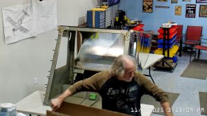 Installing A4 rivets to hold side skins to 750 SD top skin longerons