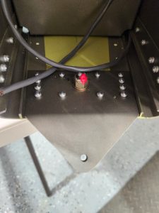 Installing the rudder hinges on the 750 SD rear fuselage