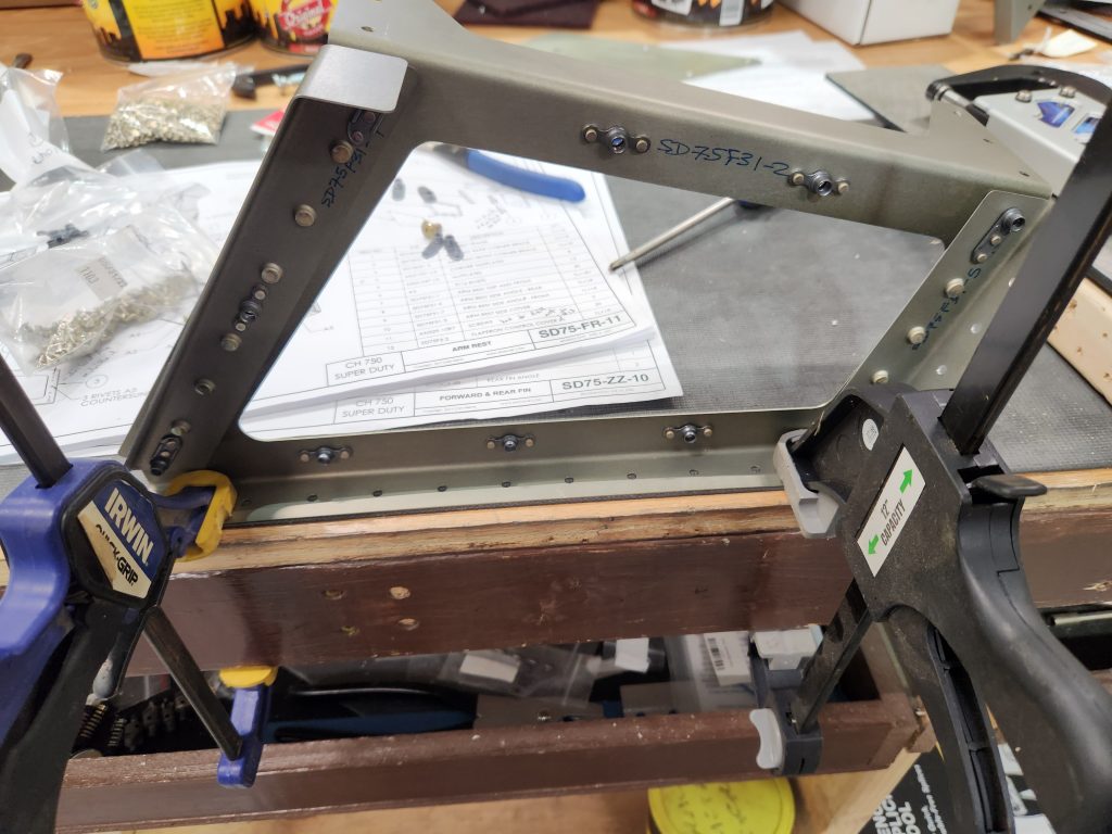 Zenith 750 SD Arm Rest Frame Flush Riveted