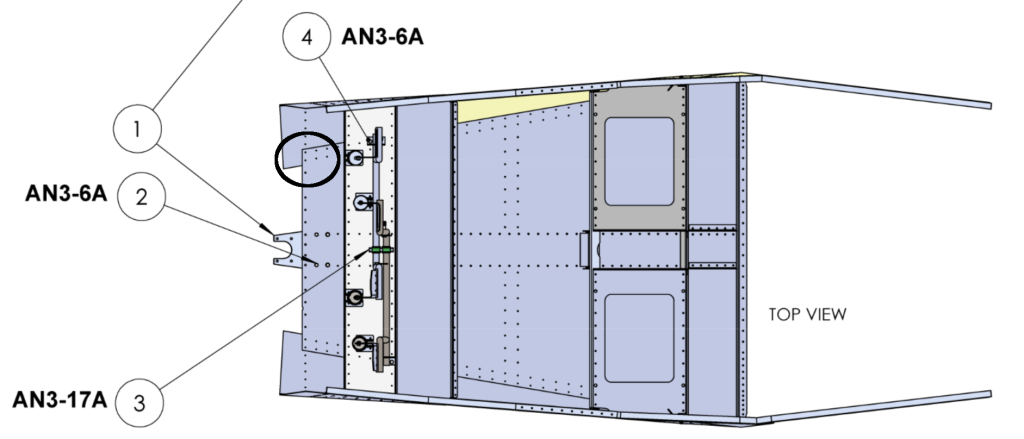 Engine mount location over cabin front side